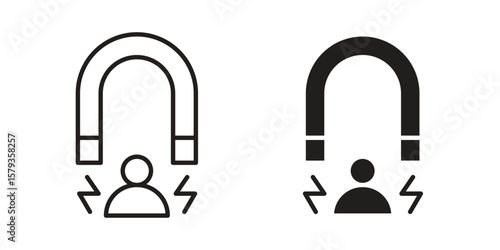 User engagement icons in trendy linear style vector. Vector illustration