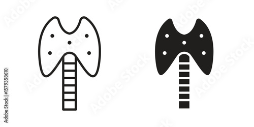 Thyroid icons in trendy linear style vector. Vector illustration