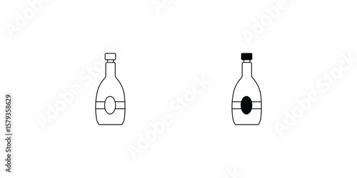 wine set icon with white background vector stock illustration