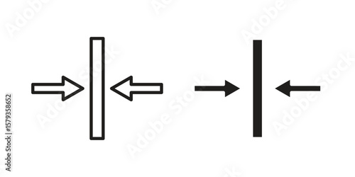 Thickness icons in trendy linear style vector. Vector illustration