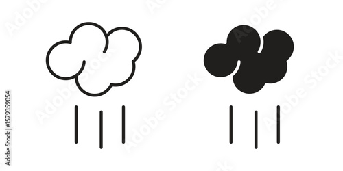 Steam icons in trendy linear style vector. Vector illustration