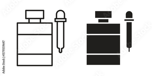 Serum icons in trendy linear style vector. Vector illustration