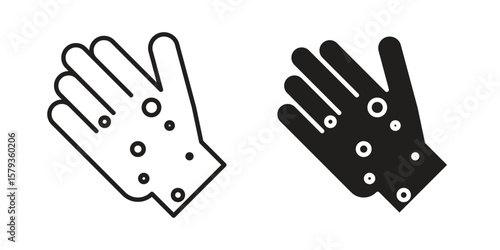 Rash hand icons in trendy linear style vector. Vector illustration