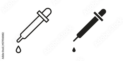 Pipette icons in trendy linear style vector. Vector illustration