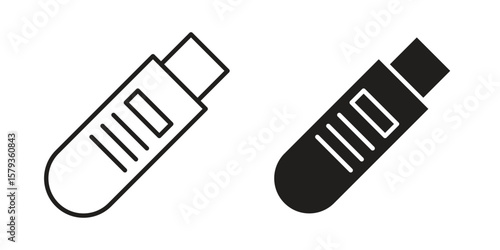 Pendrive icons in trendy linear style vector. Vector illustration