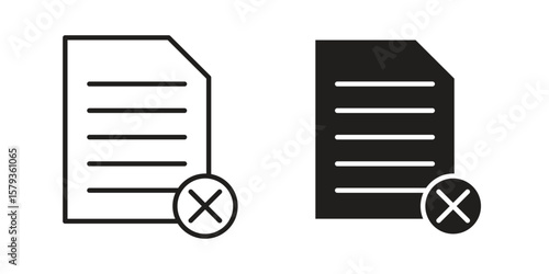 Paperless icons in trendy linear style vector. Vector illustration