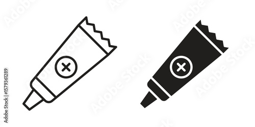 Ointment icons in trendy linear style vector. Vector illustration