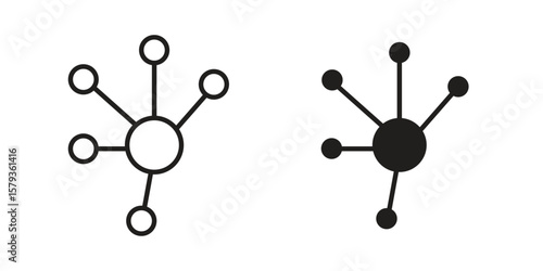 Multichannel icons in trendy linear style vector. Vector illustration