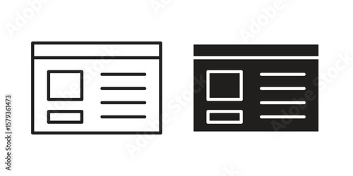 Mood board icons in trendy linear style vector. Vector illustration