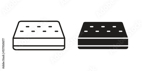 Mattress icons in trendy linear style vector. Vector illustration