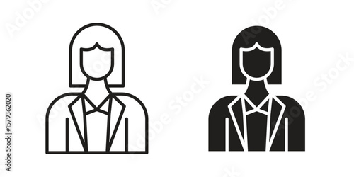 Lawyer icons in trendy linear style vector. Vector illustration