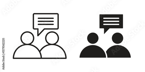 Job interview icons in trendy linear style vector. Vector illustration