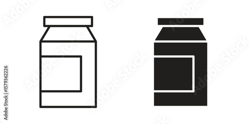 Jar icons in trendy linear style vector. Vector illustration