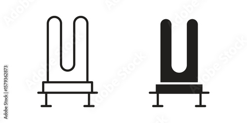 Heating element icons in trendy linear style vector. Vector illustration
