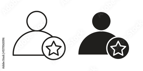 Good human icons in trendy linear style vector. Vector illustration