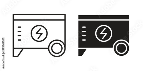 Generator icons in trendy linear style vector. Vector illustration