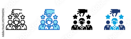 Candidate Pool icon Multi Style Vector Illustration