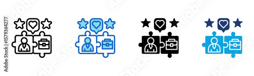 Role Matching icon Multi Style Vector Illustration