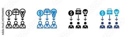 Niche Roles icon Multi Style Vector Illustration