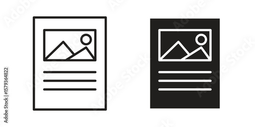 Content icons in trendy linear style vector. Vector illustration