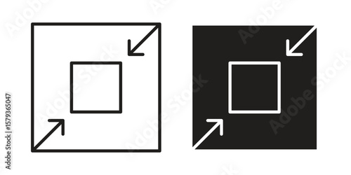 Compact size icons in trendy linear style vector. Vector illustration