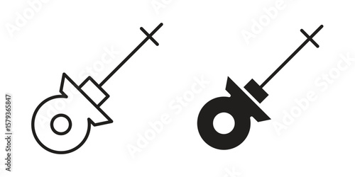 Car dipstick icons in trendy linear style vector. Vector illustration