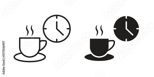 Break icons in trendy linear style vector. Vector illustration