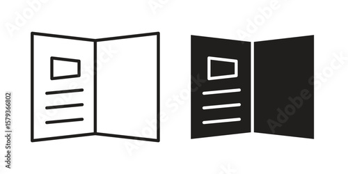 Bankbook icons in trendy linear style vector. Vector illustration