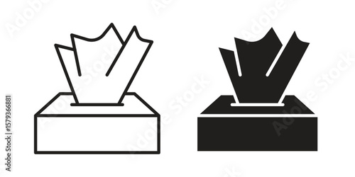 baby wipe icons in trendy linear style vector. Vector illustration