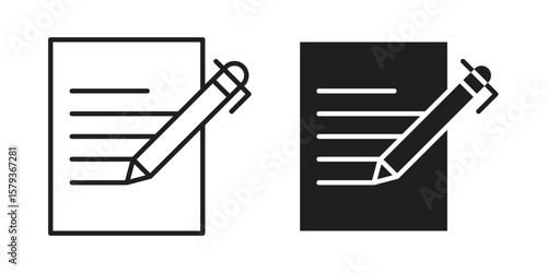 Agreement icons in trendy linear style vector. Vector illustration