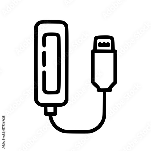 illustration of a power bank for charging a phone