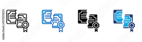 Fotografie Dissolution Of Firm icon Multi Style Vector Illustration