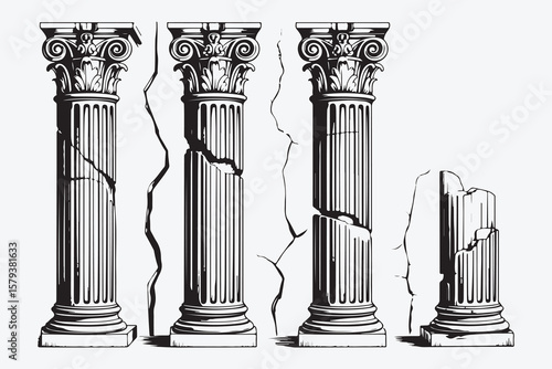 Ancient Greek Architectural Design: Cracked Columns