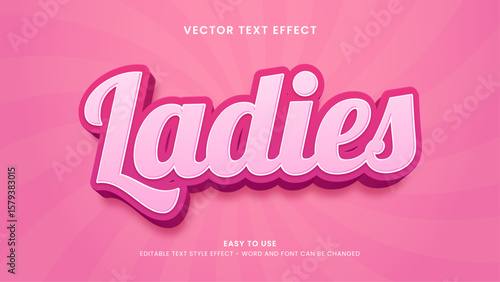 ladies editable text effect
