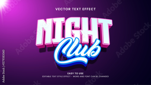 night club editable text effect