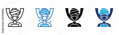 Facial Treatment icon Multi Style Vector Illustration