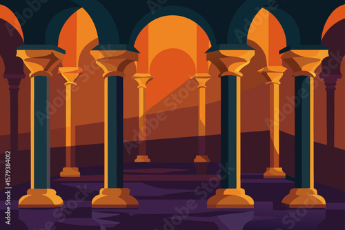 street lamps in the night