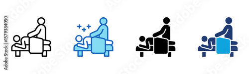 Thai Massage icon Multi Style Vector Illustration