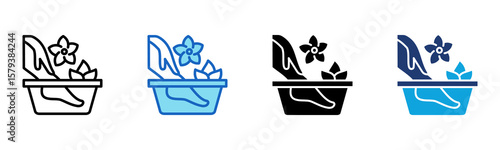 Spa Pedicure icon Multi Style Vector Illustration