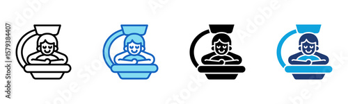 Solarium icon Multi Style Vector Illustration