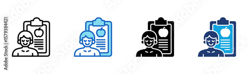 Nutrition Therapy icon Multi Style Vector Illustration