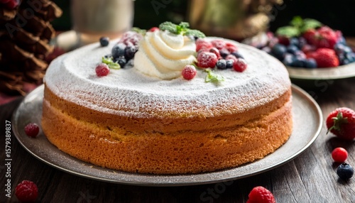 Wallpaper Mural vintage victoria sponge cake Torontodigital.ca