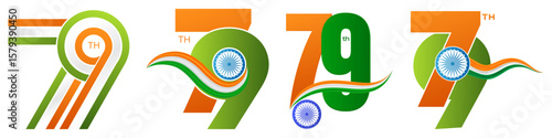 79th Independence Day India: Graphic Designs for Commemoration. Indian Independence Day Banner. sale, offer,