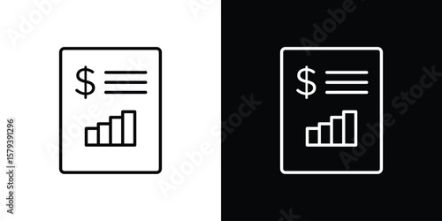 capital gain icon in outline and solid vector sign for web