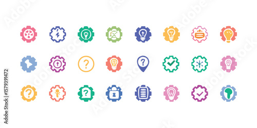 Comprehensive Set of 27 Cognitive Skills Line Icons Depicting Various Mental Processes and Abilities Ideal for Educational and Psychological Design Projects on transparent background