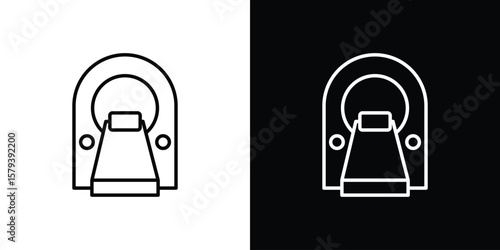 Tomography icon in outline and solid vector sign for web