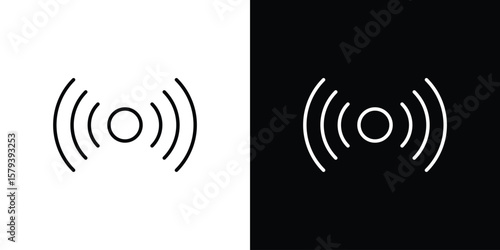 Sensor icon in outline and solid vector sign for web