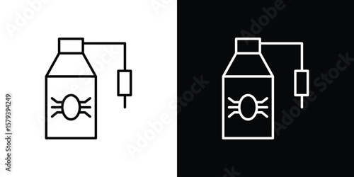Pesticide icon in outline and solid vector sign for web