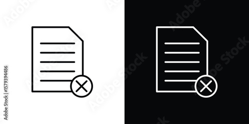 Paperless icon in outline and solid vector sign for web