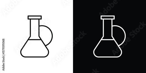 Massage oil icon in outline and solid vector sign for web